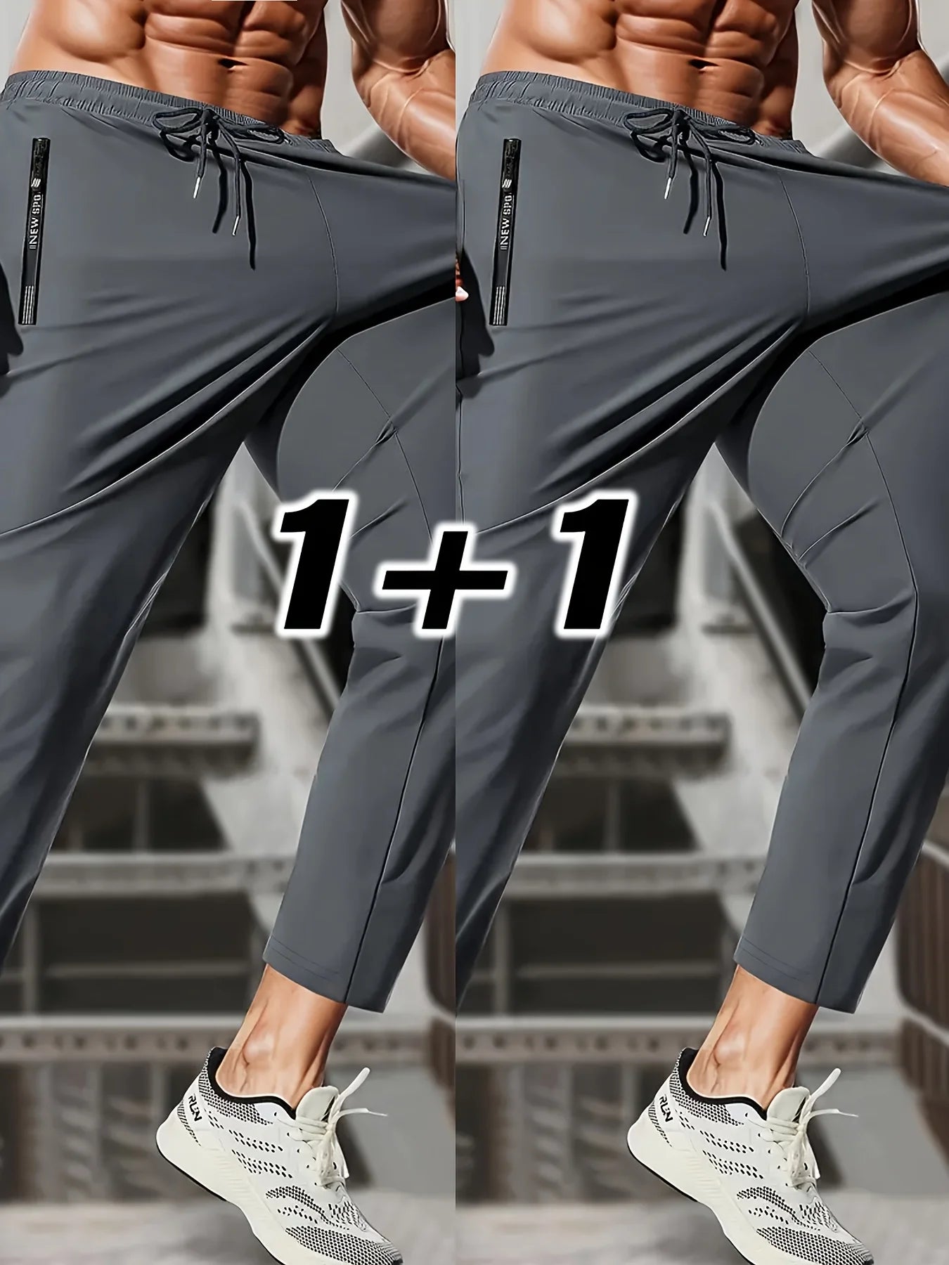 2-pack Men's Casual Sports Trousers Ice Silk Pants Quick-drying Breathable Fishing Man Sweatpants Football Mens Gift Jogger Gym