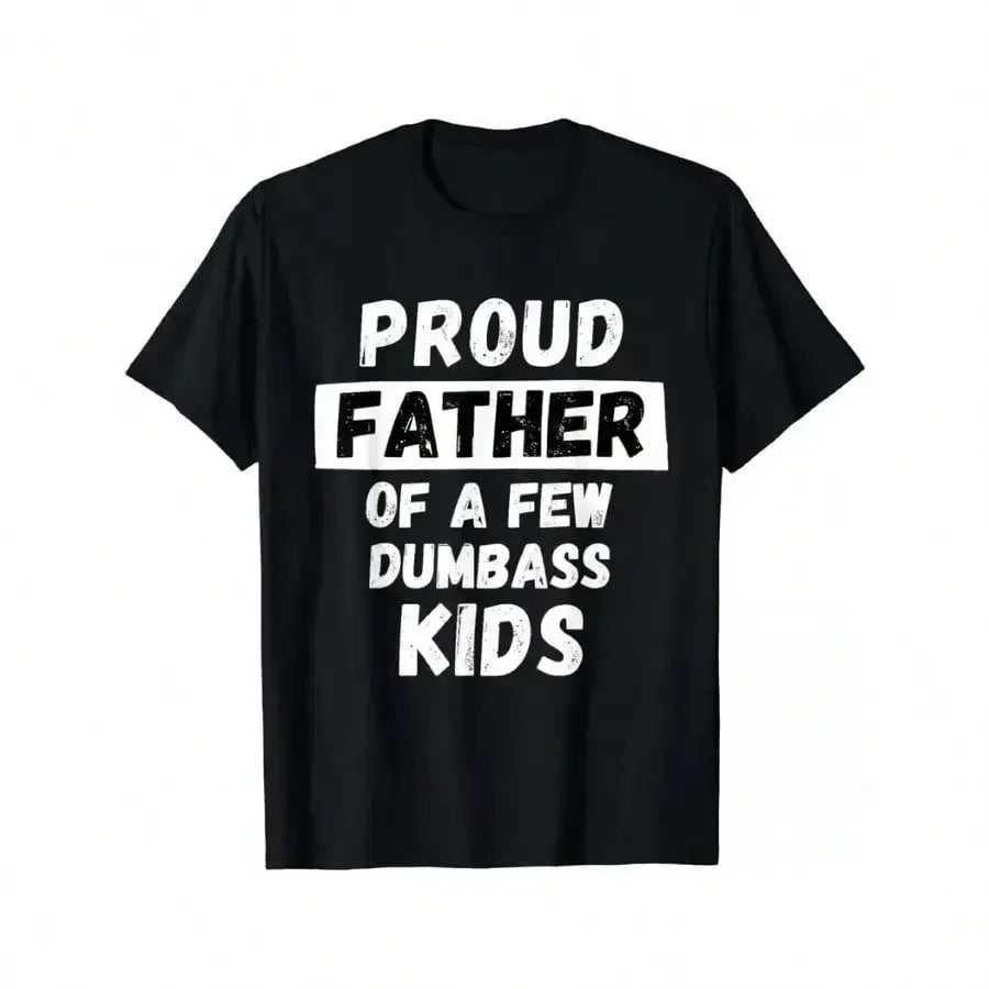 Dad of Dumbasses Tee | Premium Cotton Crew Neck – Hilarious Irony Graphic Design for Father's Day, Unisex Casual Wear
