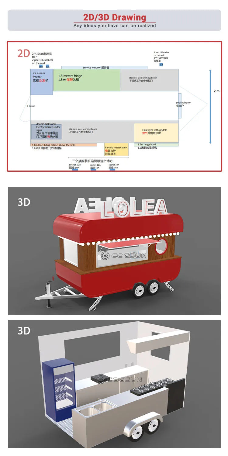 Stainless Steel BBQ Food Truck with Full Kitchen Designed for High Volume Cooking