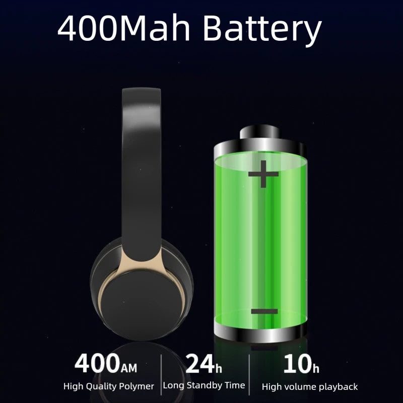 Wireless Headsets Foldable Bluetooth Earphones Noise Reduction Sports Headsets With HD Mic Gaming Headphones Bass Headsets