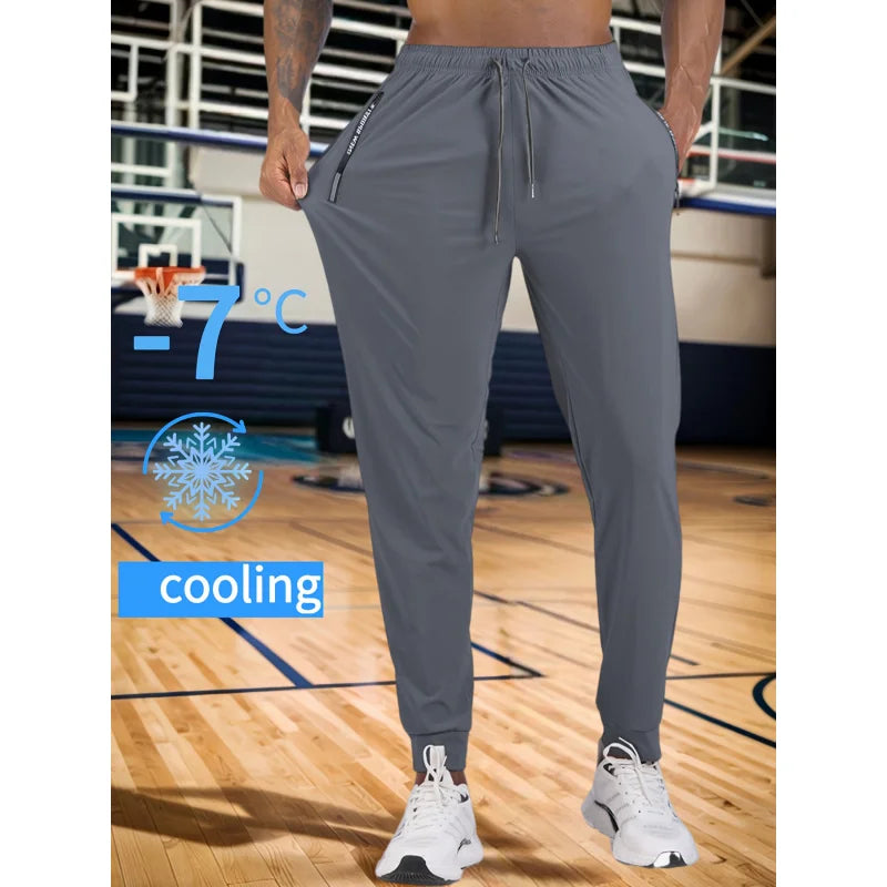 Sweatpants Men Gift Breathable and Quick-drying Material Mens Sports Pants Football Gym Clothes Man Fishing Zipper Pockets Men's