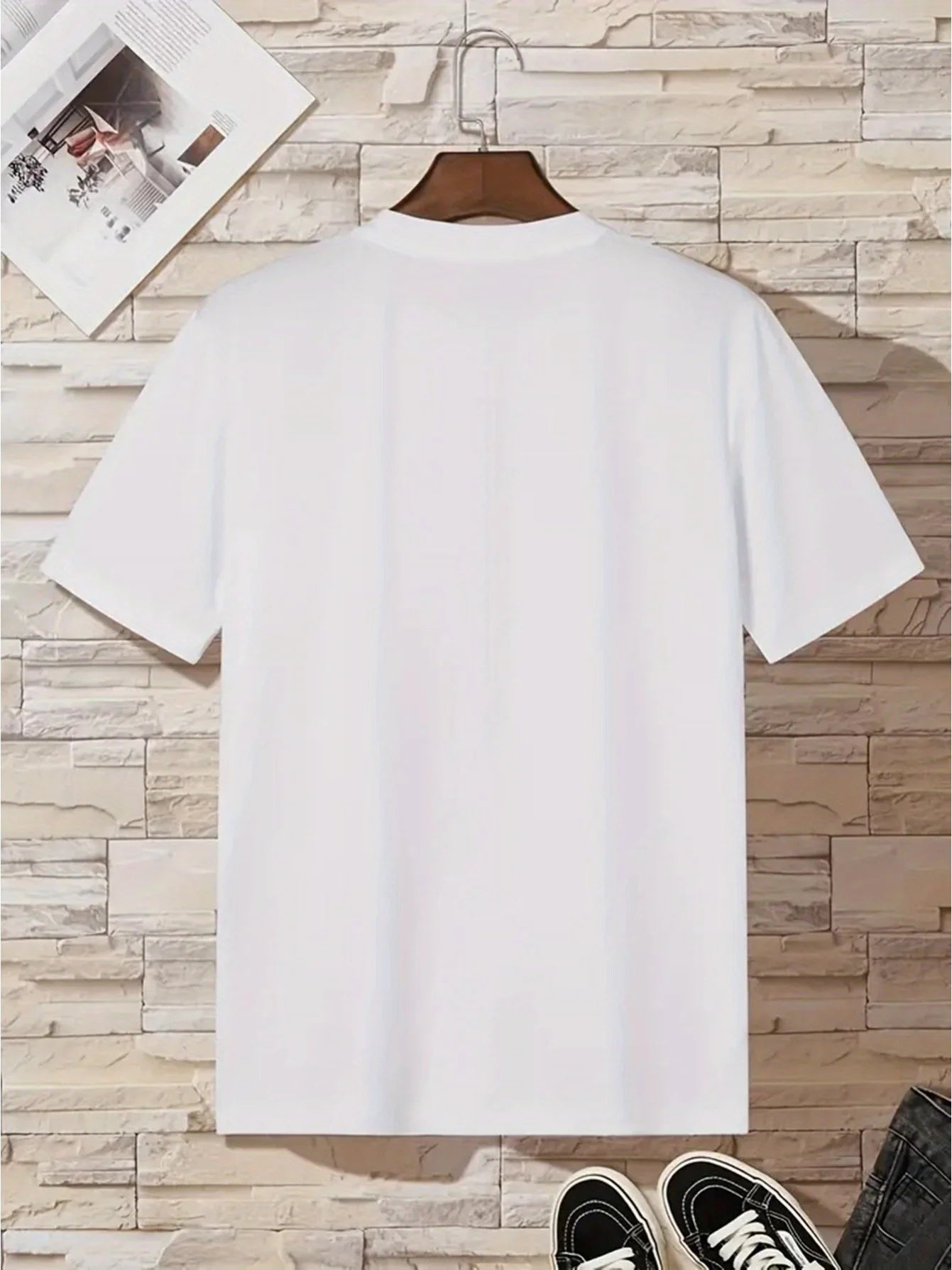 Men'S Casual round Neck T-shirt, Printed with the Words God'S Time Is Perfect