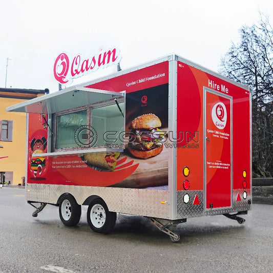 Stainless Steel BBQ Food Truck with Full Kitchen Designed for High Volume Cooking