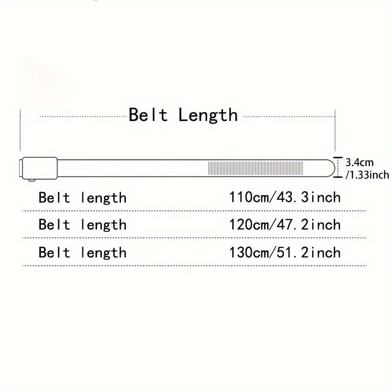 Men's Woven Belt Nylon Material Toothless Automatic Buckle Belts For men, Outdoor Sports And Leisure Strap, Fashion Jeans Belt
