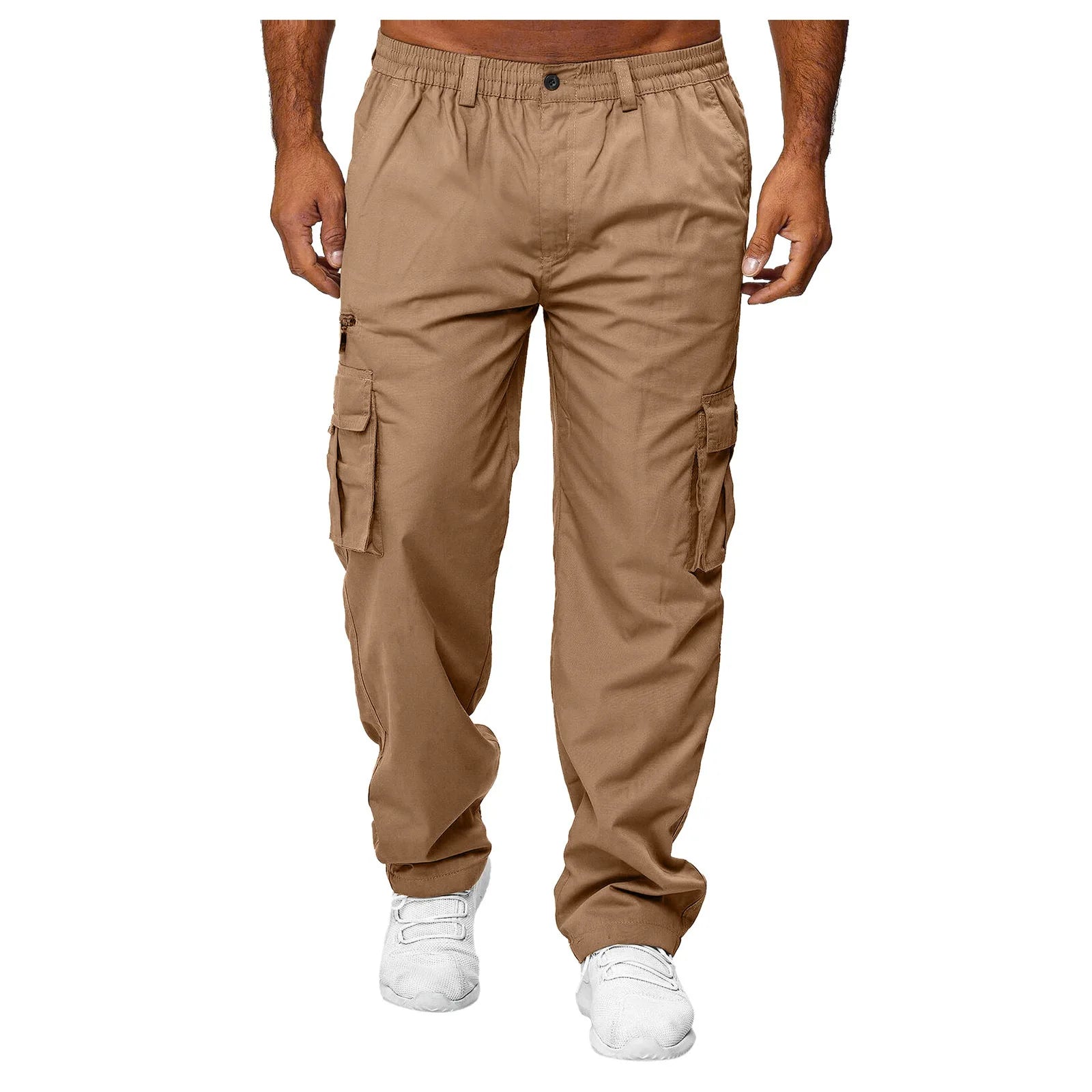 New Autumn Men's Sport Pants Casual Knitted Trousers With Zipper Pockets Solid Color Jogger pants Male pantalon chandal hombre