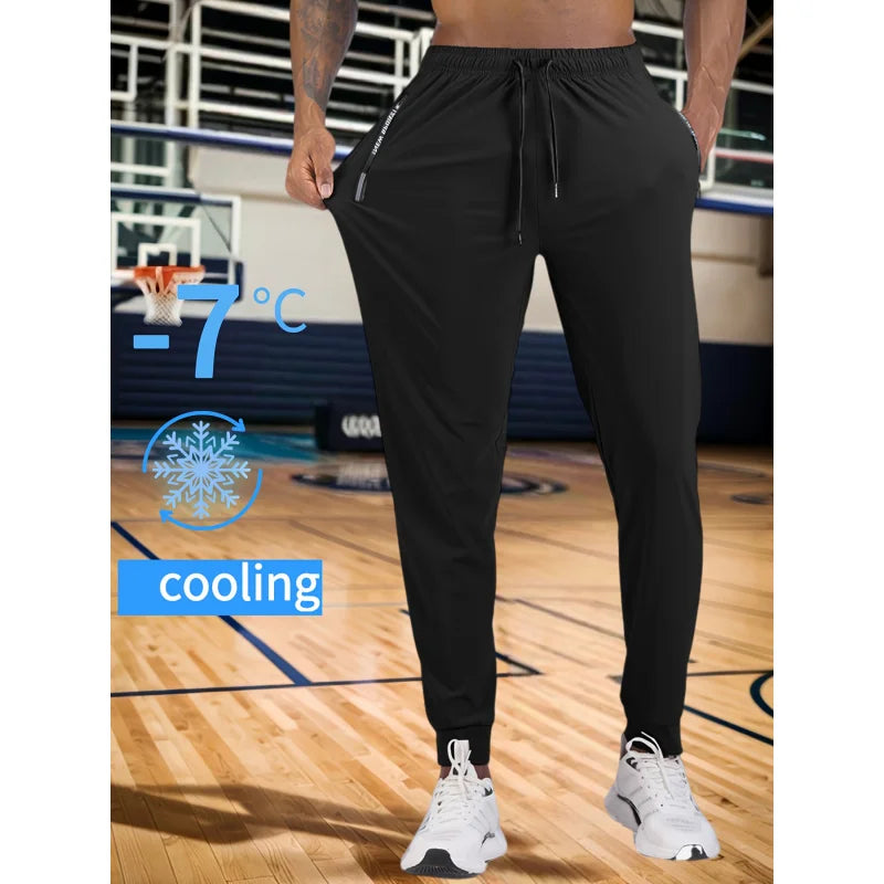 Sweatpants Men Gift Breathable and Quick-drying Material Mens Sports Pants Football Gym Clothes Man Fishing Zipper Pockets Men's