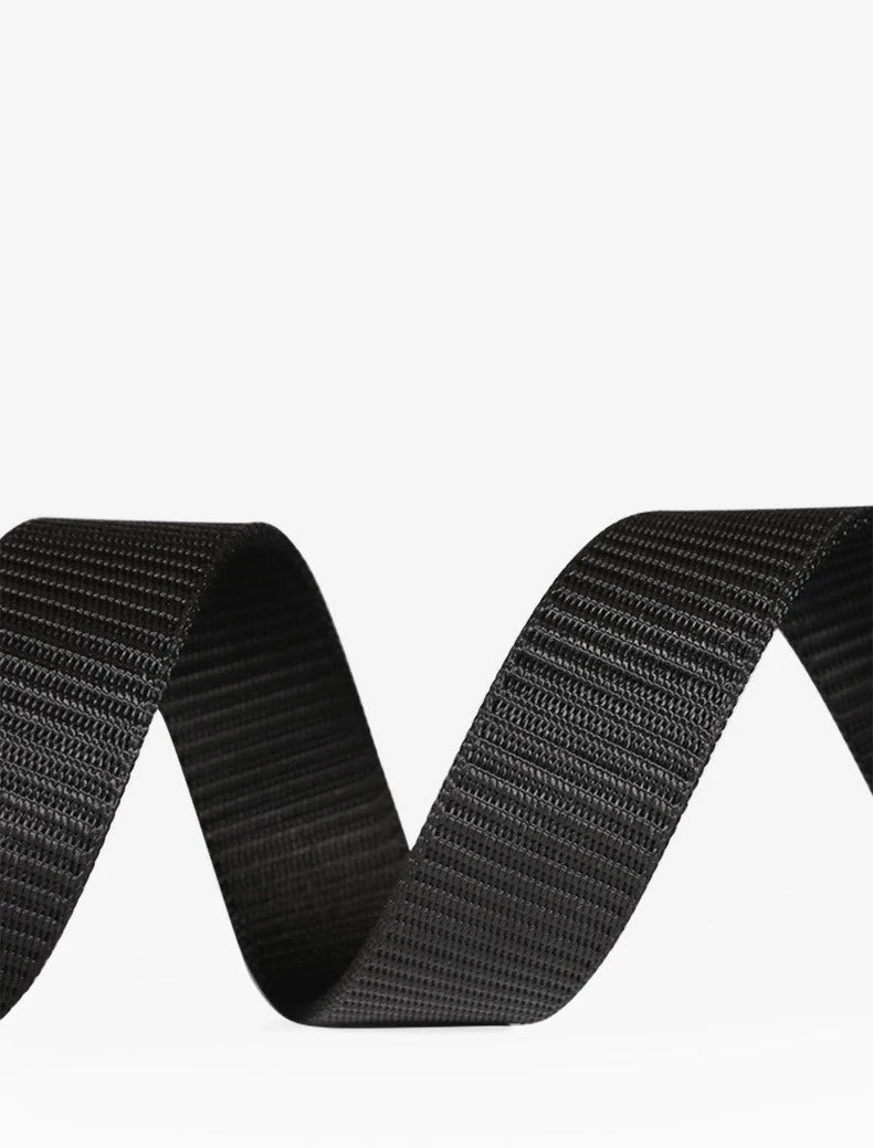 Men's Woven Belt Nylon Material Toothless Automatic Buckle Belts For men, Outdoor Sports And Leisure Strap, Fashion Jeans Belt