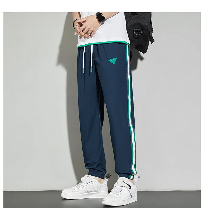 Joggers Streetwear Casual Side Stripe Pants Mens Fitness Sportswear Bottoms Loose Sweatpants Gyms Trousers Track pantalones