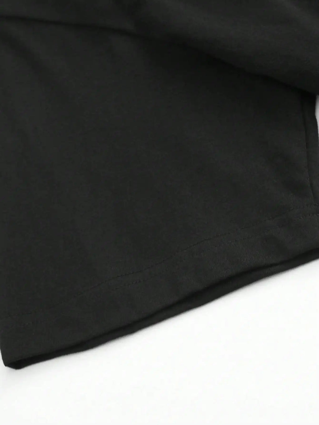 Plus Size Black Short Sleeve T-Shirt with Cross and "He Is Risen!” Print Suitable for Outdoor Leisure Wear in Summer.
