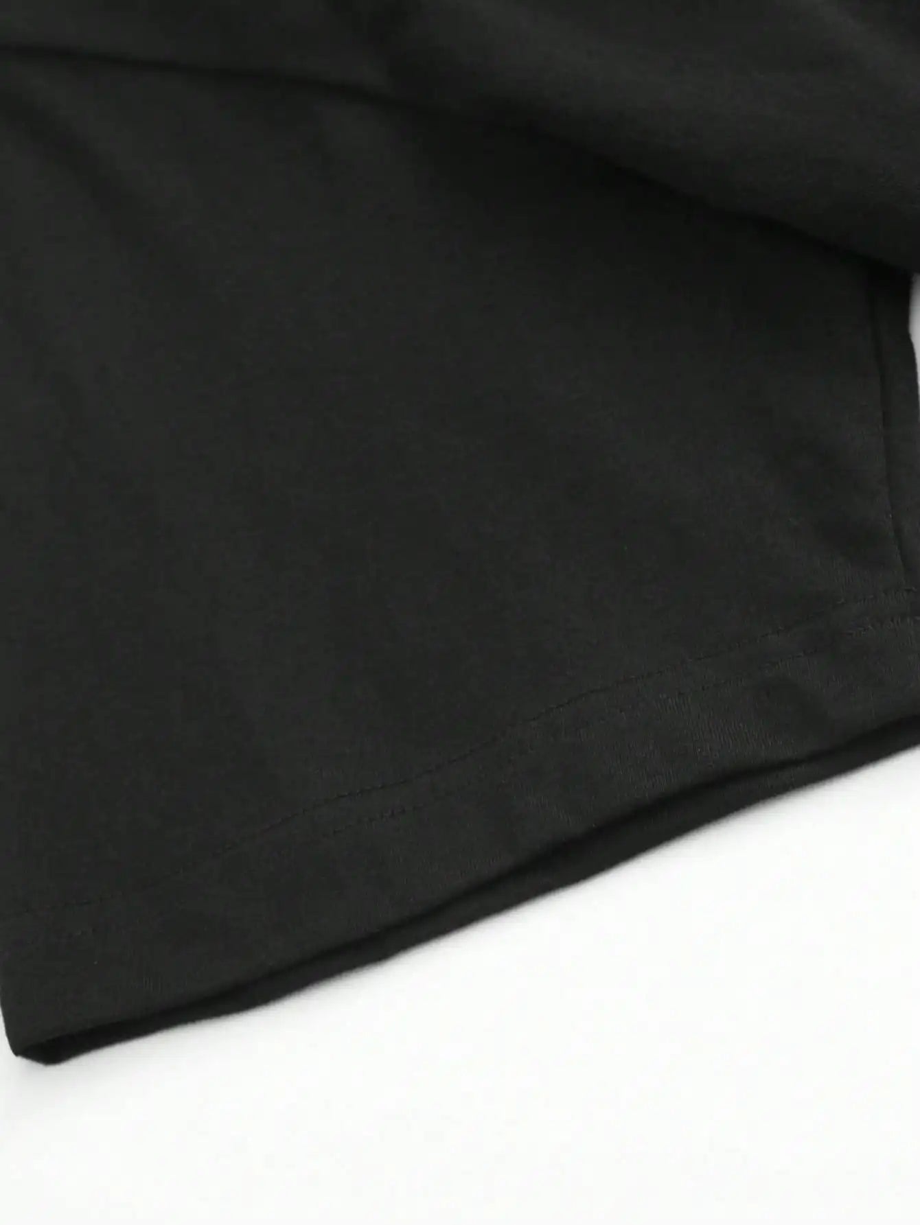 Plus Size Black Short Sleeve T-Shirt with Cross and "He Is Risen!” Print Suitable for Outdoor Leisure Wear in Summer.