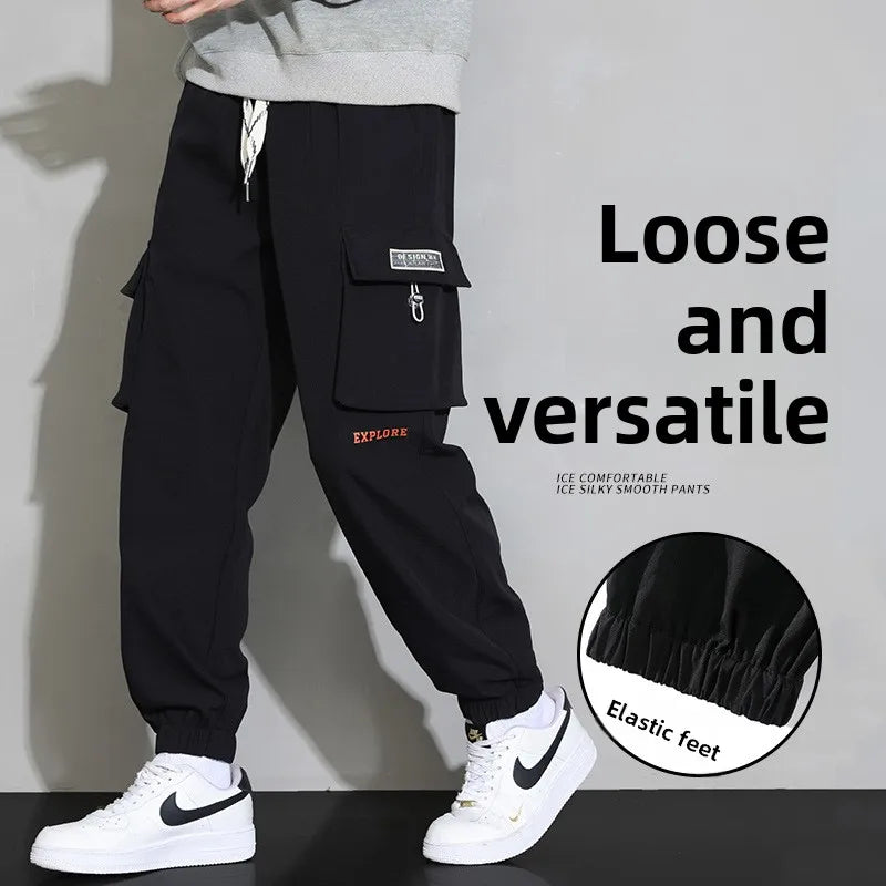 Straight Working Pants Men American Retro Autumn New Fashion Large Size Loose Casual Wide-Level Pants Men Y2k