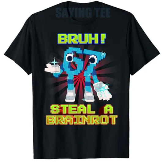 Bruh 67 Six Seven 6-7 Funny Brainrot Meme for Teens Adults T-Shirt Y2k Art Aesthetic Clothes Novelty Gift Humorous Saying Tee