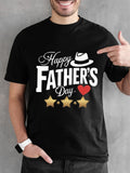 Men's Father's Day Cotton T-Shirt | Casual Crew Neck | Short Sleeve
