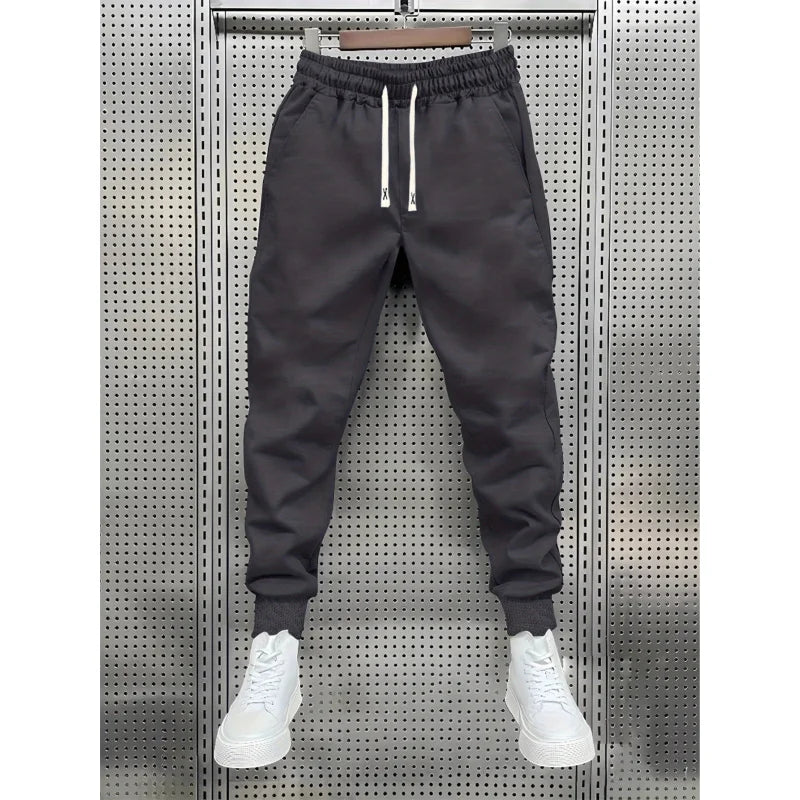 Four-Piece Clothing Casual Pants Loose Fit Men Y2k Man Clothes Trousers Autumn 2025 Elastic Waistband Men's Black Casual Pants