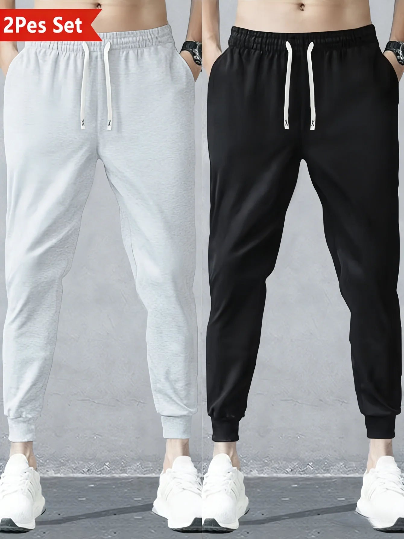 2-Pack Men Trousers Sports Pants Casual Summer Man Clothing Sweatpants Spring 2026 Light Weight Men's Adult Y2k Black Trousers