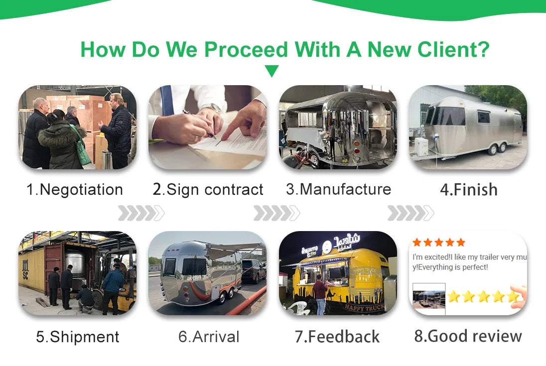 Customized CE Certified Fully Equipped Fast Food Cars Truck Mobile Kitchen USA Standard  Food Trailer for Sale