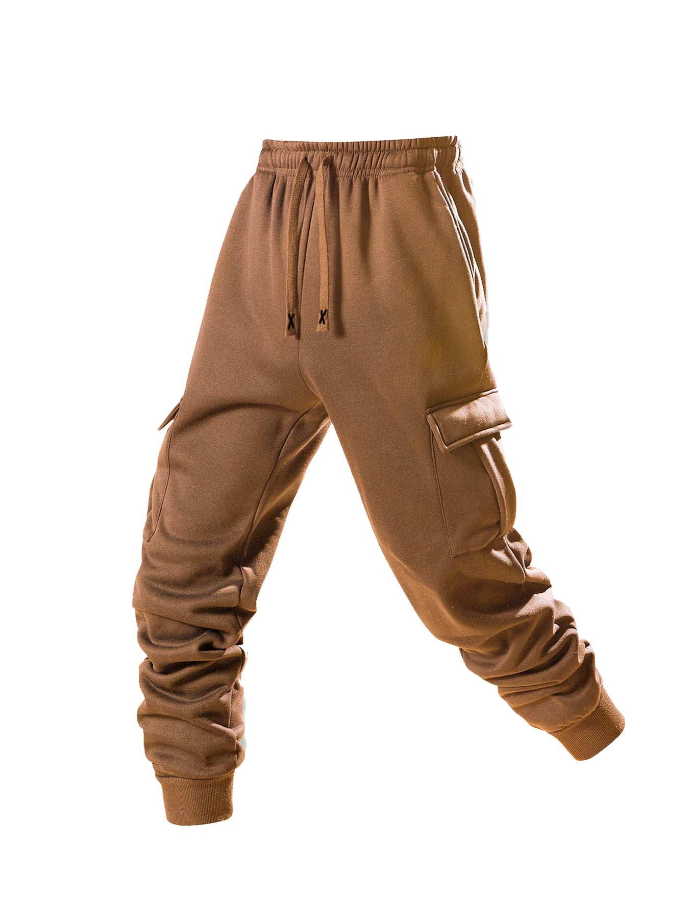 Men Cargo Casual Sports Drawstring Spliced Pants Sheath Pencil Pants Ankle Length Pant Spring Skinny Patchwork Pockets Pants