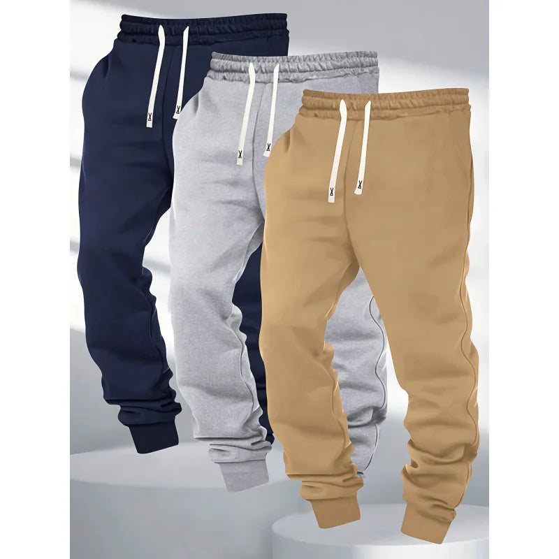 Three-Piece Clothing Men Autumn Men's Casual Pants Male Baggy 2026 Black Sweatpants Sports Elastic Waist Man Y2k Sweatpants Long