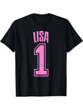 Lisa Supporter Number 1 Biggest Fan T-Shirt Selected pure cotton interesting design DIY short sleeve t-shirt Men