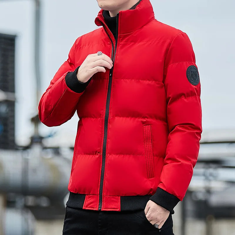 New Men Cotton-padded Men's Winter Padded Men's Winter Padded Padded Jacket With Cashmere Thickening Korean Version Coat