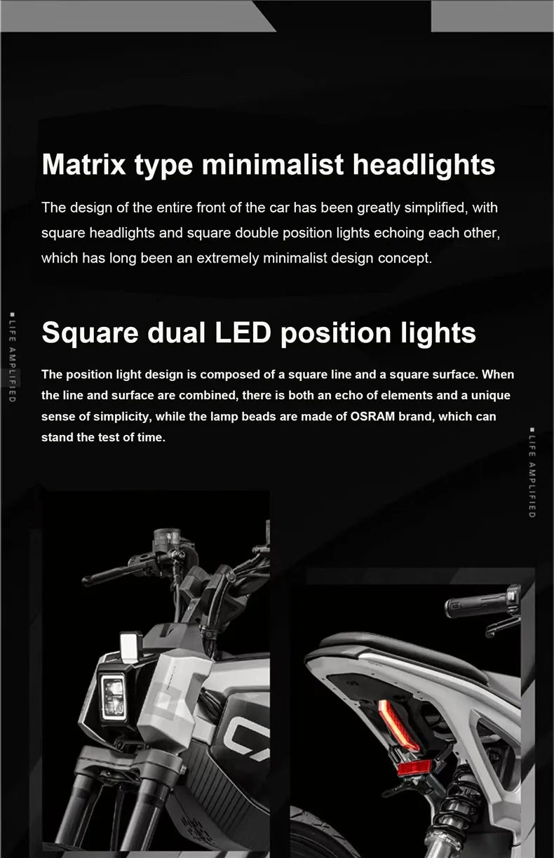 17" urban e-bike e-scooter 50km/h CITY  electric bicycle mid-motor mobility excursions Soft tail electric motorcycle smart ebike