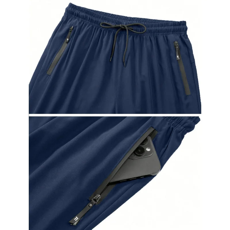 3-Pack Men's Spring And Summer Running Sweatpants With Zippered Pockets Gym Pants Man Fishing Tracksuit Gift Trousers Football