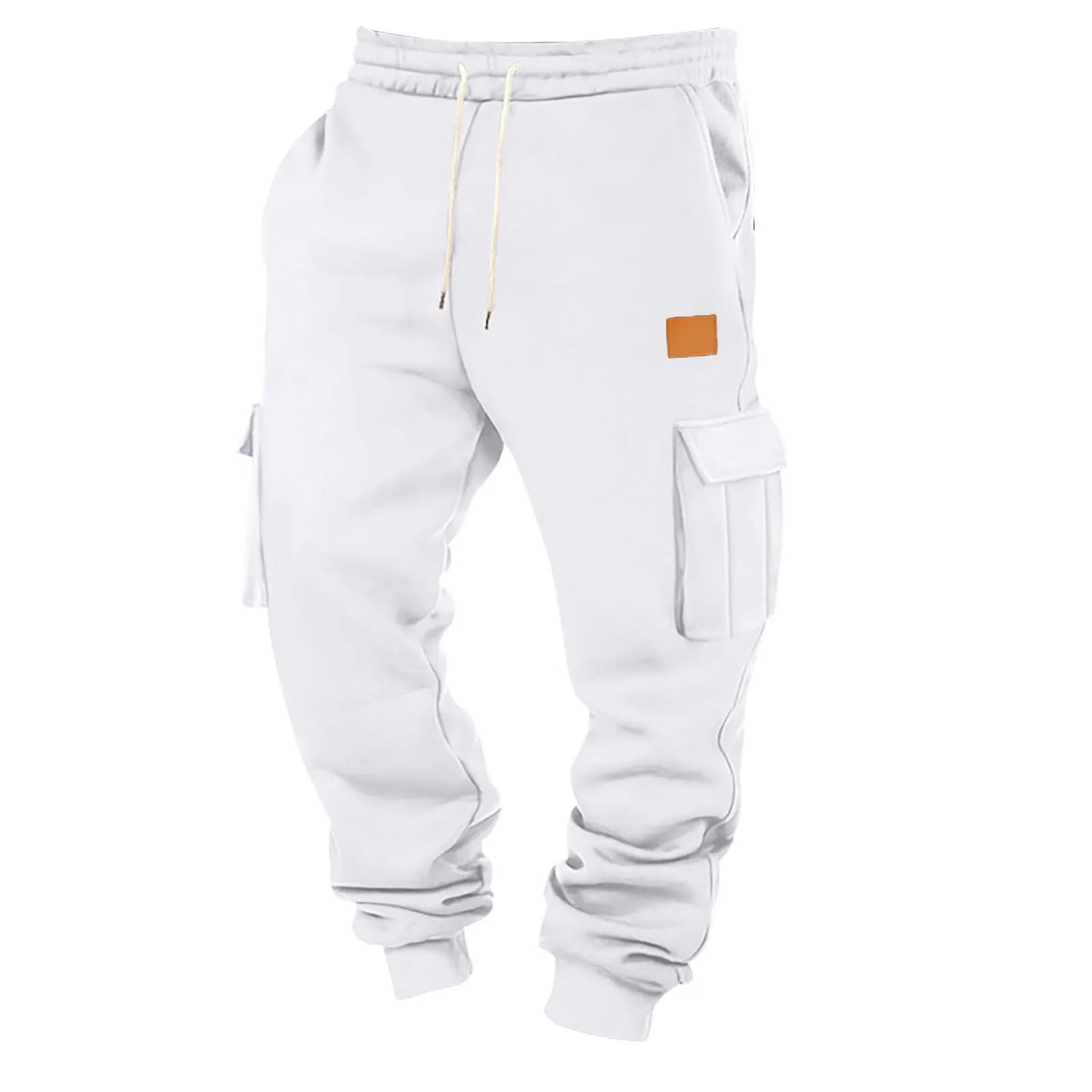 Men's Cargo Pants 2025 New Casual Loose Autumn Winter Straight Baggy Pants Multi-Pockets Solid Color Pinting Sweatpants ﻿