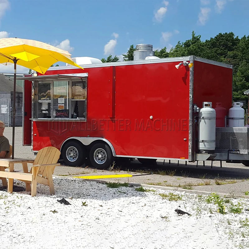 Allbetter Fully Equipped Food Truck for Sale Europe Customized Concession Food Trailer Coffee Vending Cart Catering Trailer