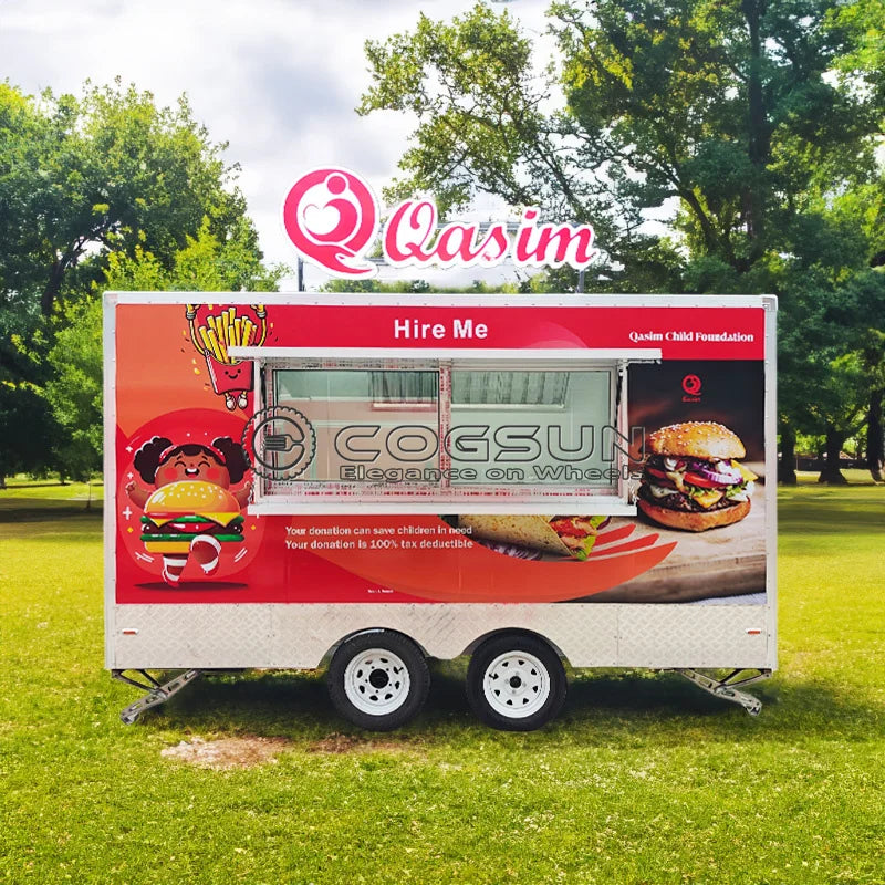 Stainless Steel BBQ Food Truck with Full Kitchen Designed for High Volume Cooking