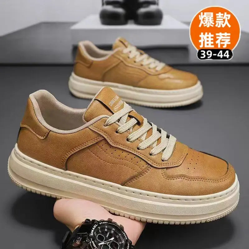 Men's Shoes Spring and Autumn Soft-sole Non-slip Casual Shoes Fashion Joker Outdoor Walking Shoes Youth Light Sports Board Shoe