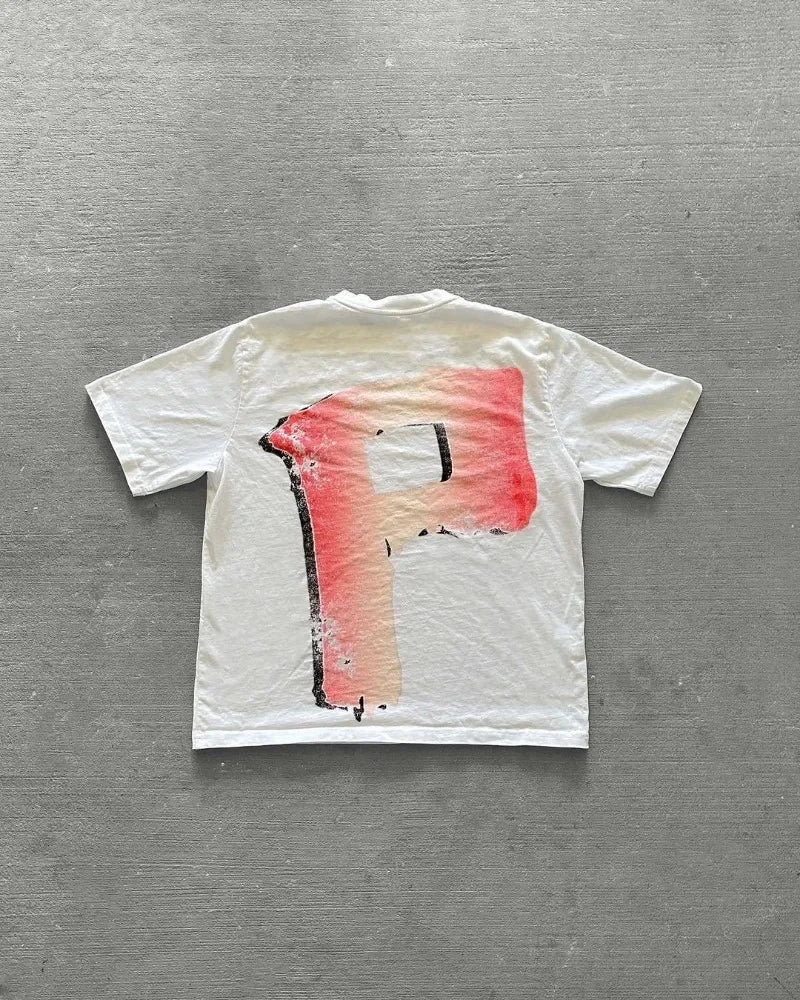 American Retro Letter Print Oversized T Shirt Y2K Streetwear Hip Hop Crew Neck Loose Casual Harajuku Fashion Street Goth Top