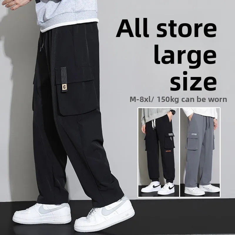 Straight Working Pants Men American Retro Autumn New Fashion Large Size Loose Casual Wide-Level Pants Men Y2k