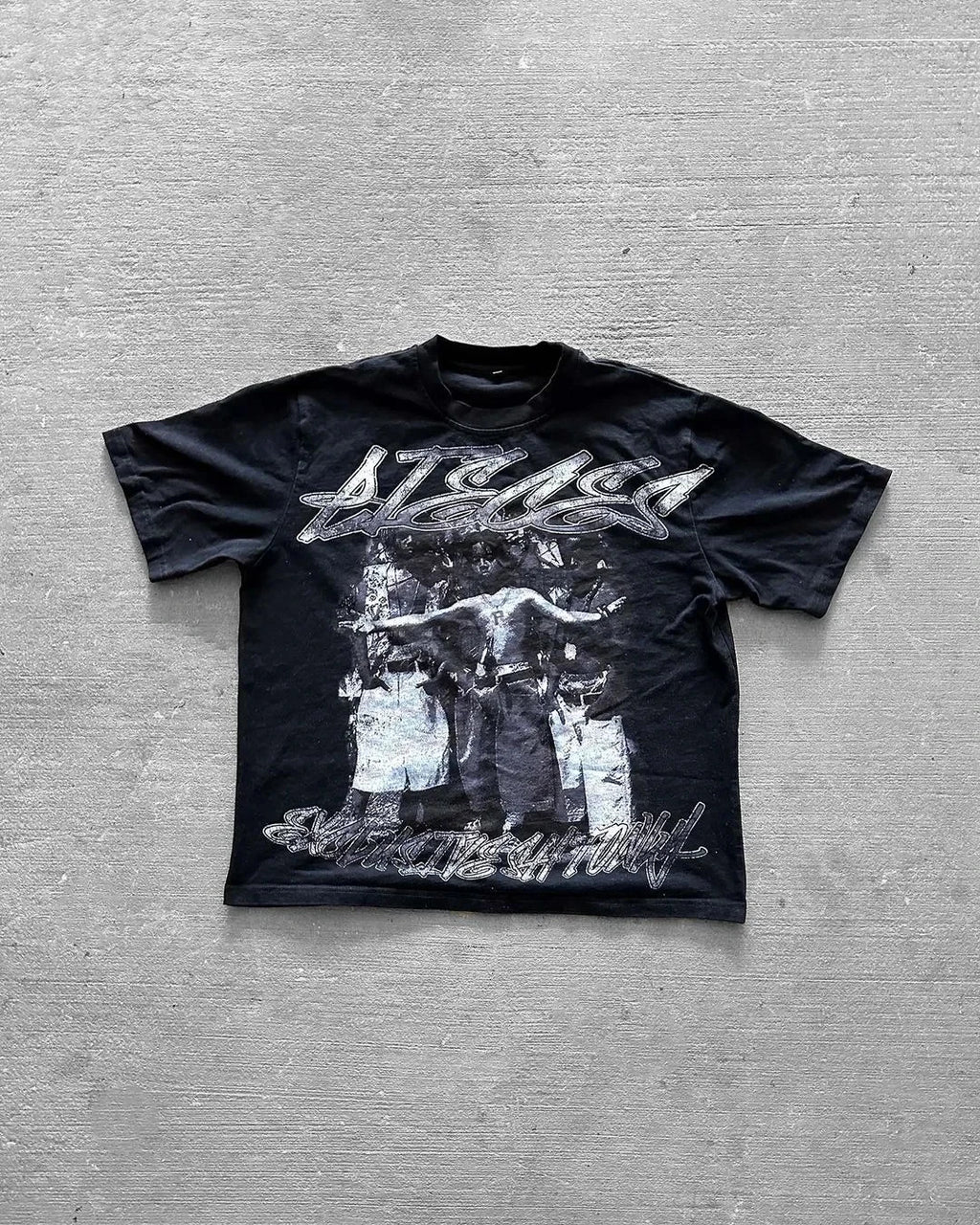 American Retro Letter Print Oversized T Shirt Y2K Streetwear Hip Hop Crew Neck Loose Casual Harajuku Fashion Street Goth Top