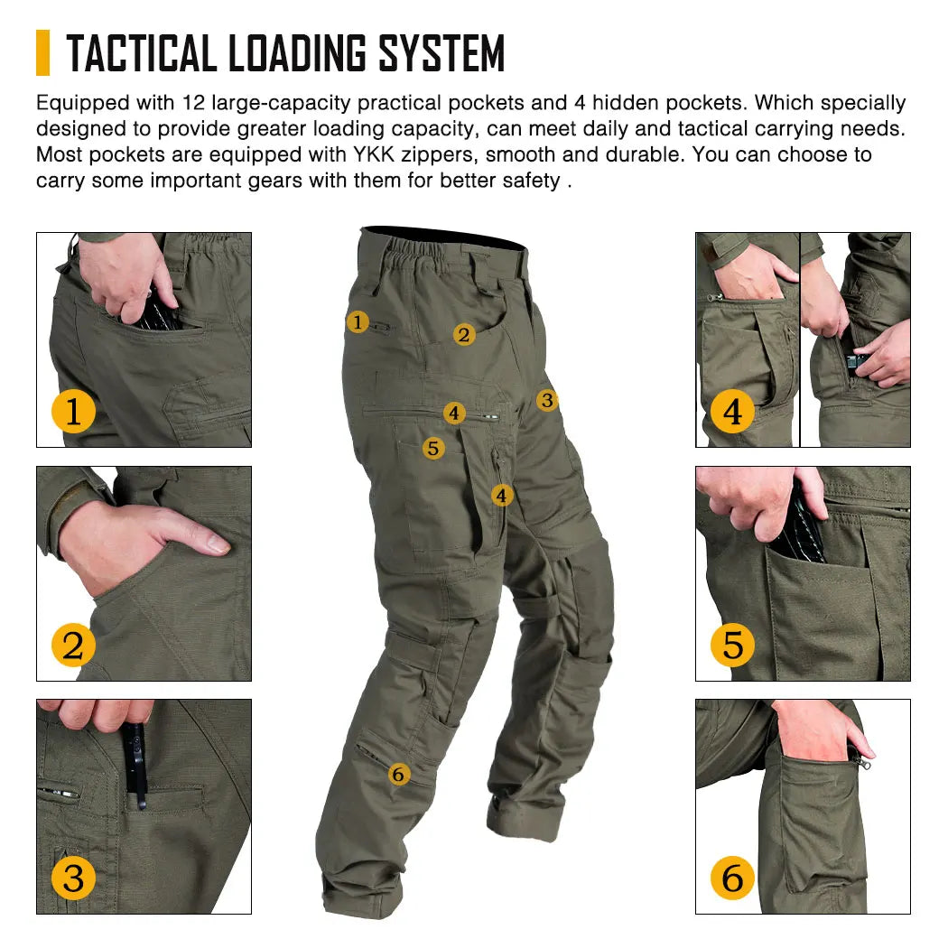 IDOGEAR Combat UFS Pants Tactical Pants w/ Knee Pads Camo Trousers 3209