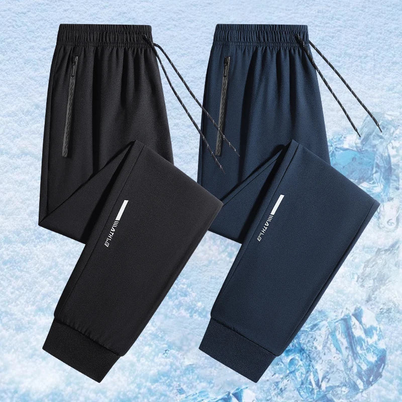 Joggers Man Breathable Quick Dry Sports Pants Spring Summer Drawstring Jogger Pants Men Sweatpants Fashion Casual Stretch Pants