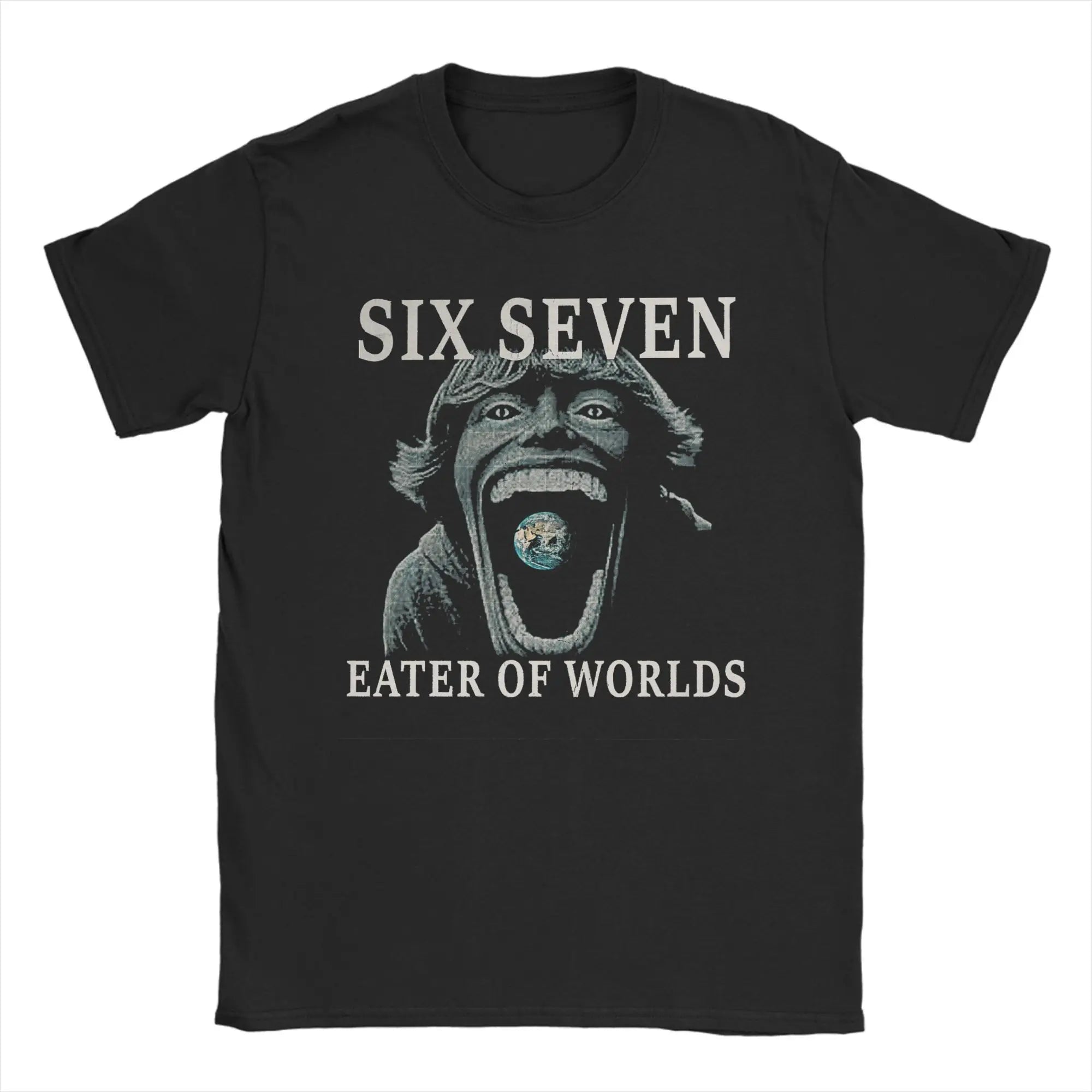 Funny Aura Energy at 67 Six Seven Genz Meme Slang T Shirt Men's Cotton Tops Retro  O-neck Short Sleeve
