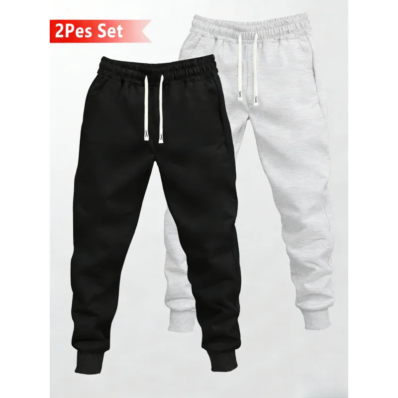 Two-pack Sweatpants 2026 Casual Pants Clothes Men's Y2k Man Baggy Clothing Fit Black Spring and Autumn Trousers Sports Home
