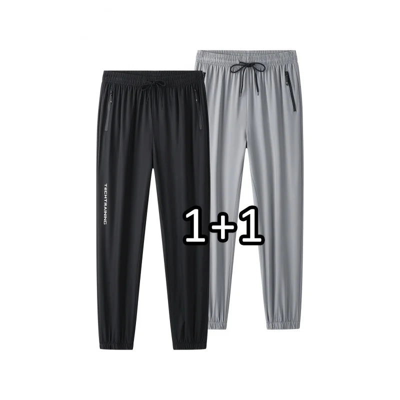 2-piece set Summer Thin Casual Sports Jogging Pants for Men Casual Trousers Man Fishing Joggers Y2k Football Sweatpants Gym Man