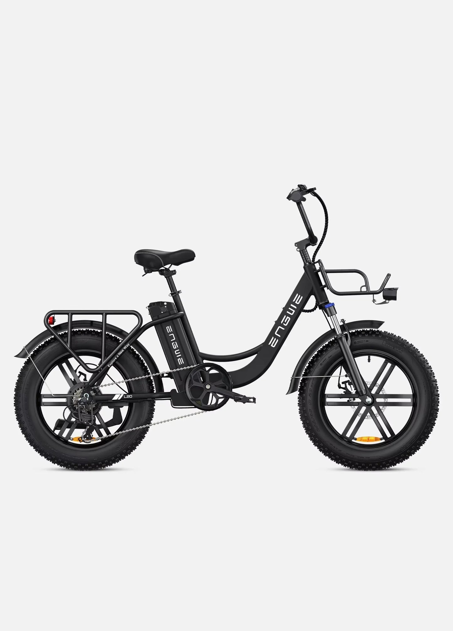 Electric Bicycle ENGWE L20 250W 48V 13AH Motor Battery 20*4.0inch Fat Tire Ebike 140km Mileage Adult Mountain City Electric Bike