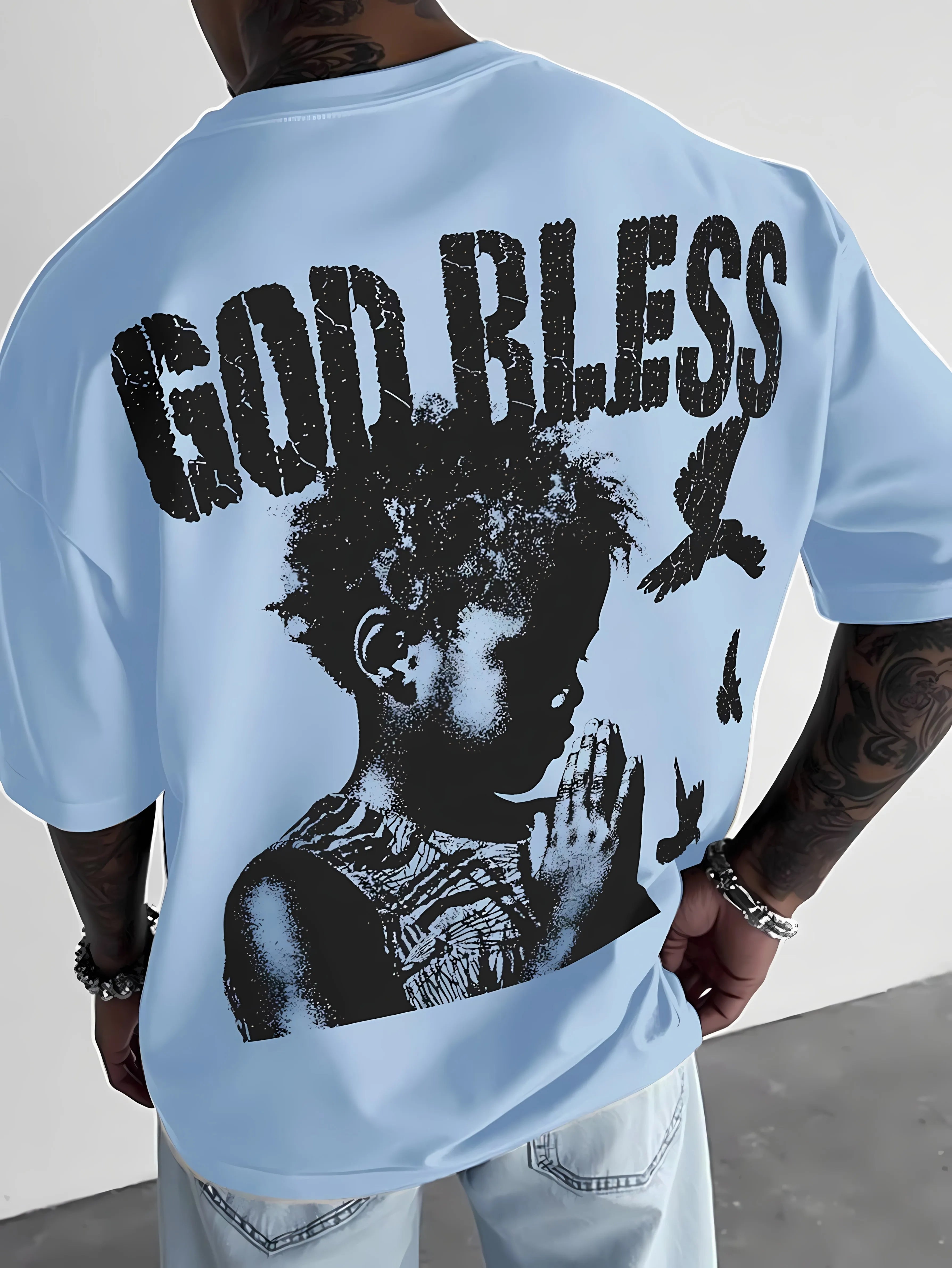 The new men's T-shirt for the summer of 2025 features a casual fashionable comfortable and breathable 3D letter pattern print