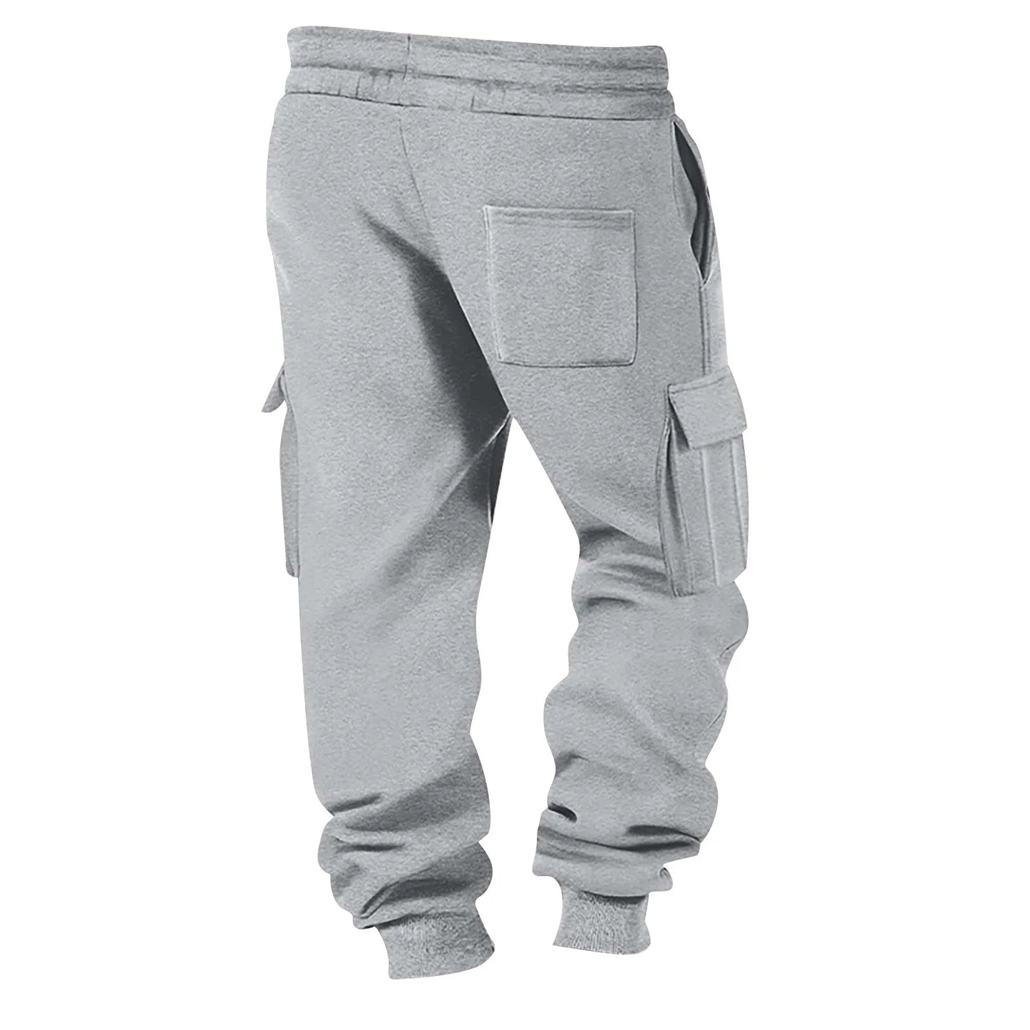 2025 Mens Sweatpants Straight Fit Joggers For Sports And Streetwear Loose Oversized Drawstring Long Pants Men Multi-Pocket Pants