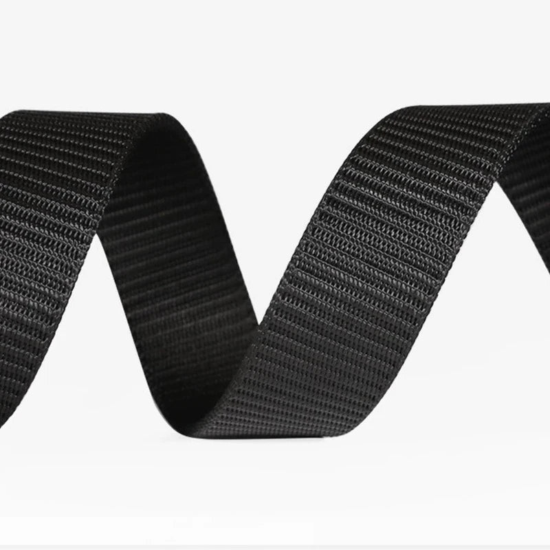 Men's Woven Belt Nylon Material Toothless Automatic Buckle Belts For men, Outdoor Sports And Leisure Strap, Fashion Jeans Belt