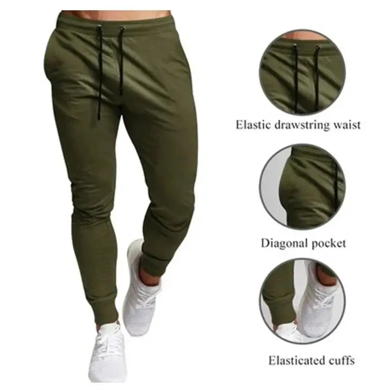 Casual Pants Men's Jogger Sweatpants Large Size Elastic Waist Sports Trousers Loose Fitness Clothes Spring Thin Section