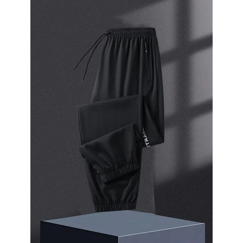 Men's Summer Casual Sports Pants Thin Tie-Up Jogging Pants Sweatpants Man Fishing Football Sport Gift Clothing Slacks Gym Jogger