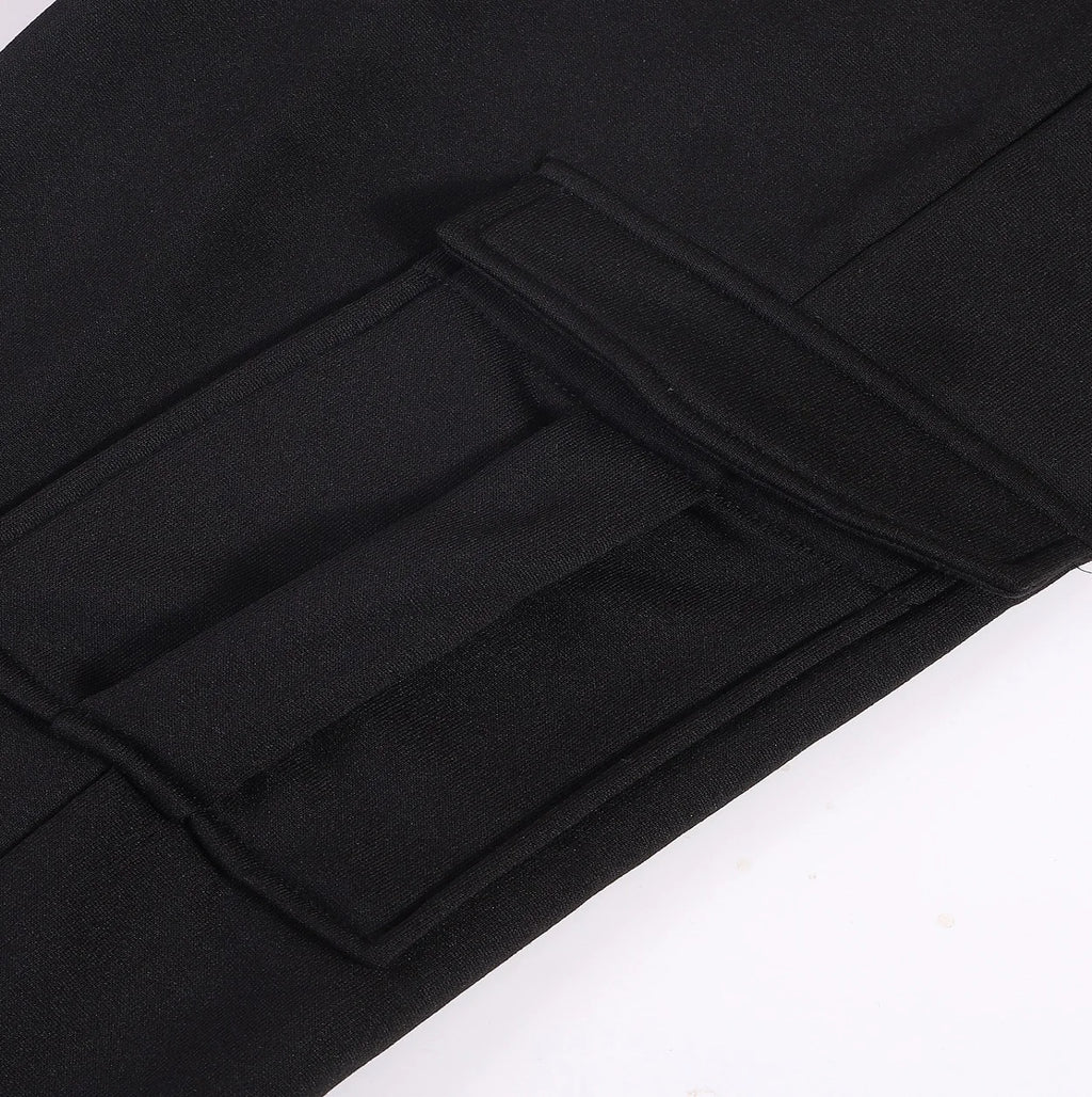 Mens Sweatpants Straight Fit Joggers for Sports and Streetwear Loose Oversized Drawstring Long Pants Men Multi-pocket Pants
