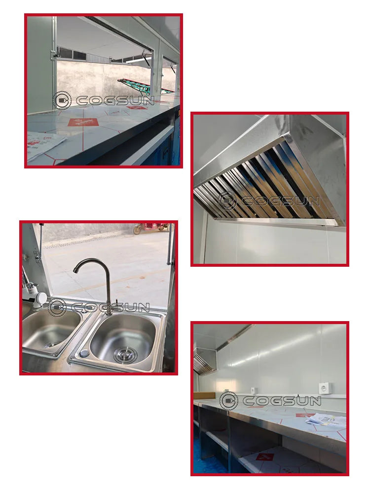 Stainless Steel BBQ Food Truck with Full Kitchen Designed for High Volume Cooking