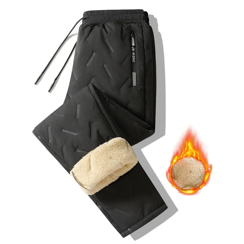 Baggy Pants Men Men's Warm Fleece Lining Winter Trousers Heavy Insulated Outdoor Hiking Camping Funny Clothes Training Man Gym