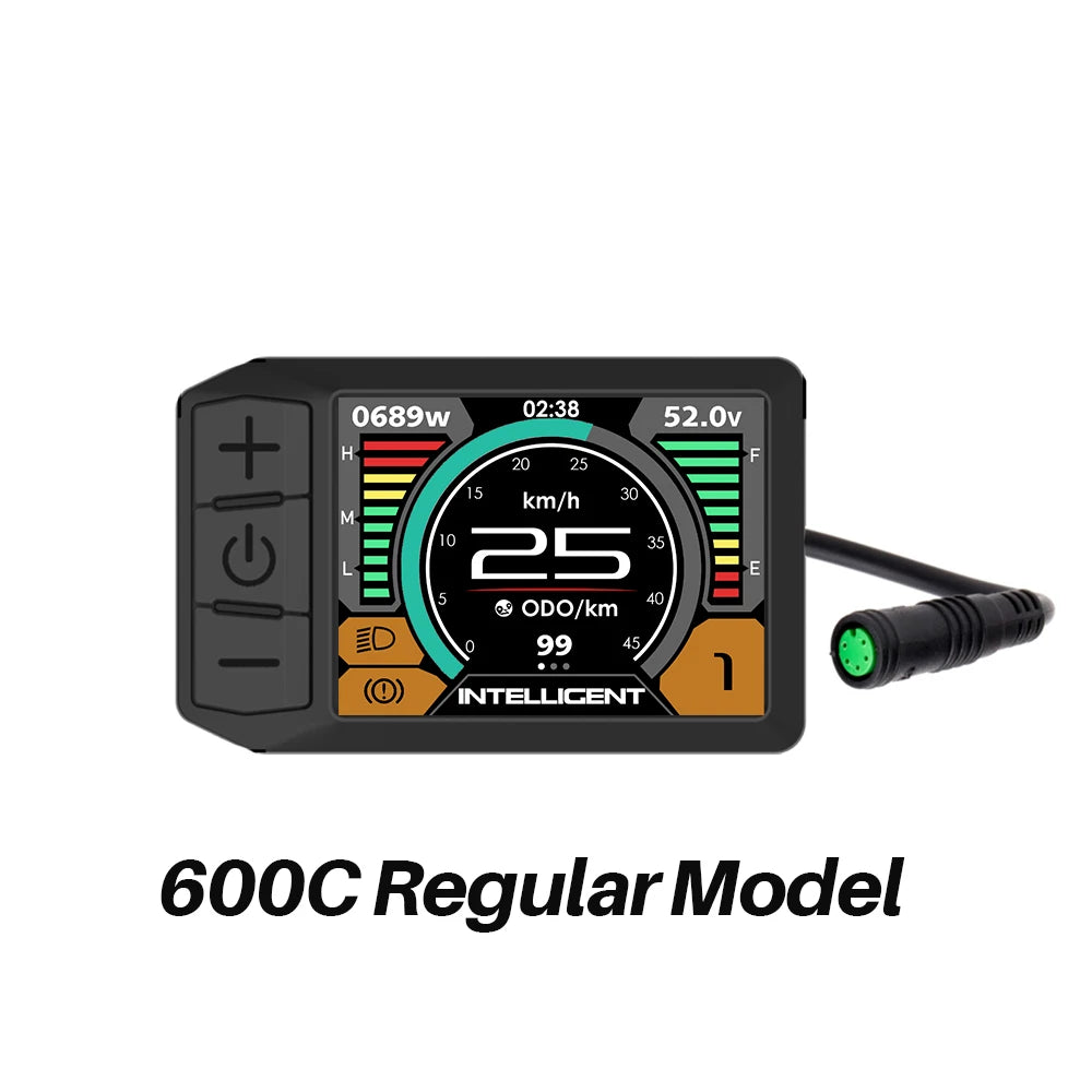 Electric Bicycle LCD 600C Bluetooth Display BF-UART Instrument 500C NEW Speed Applicable To Bafang Mid Hub Motor 36V 48V 52V