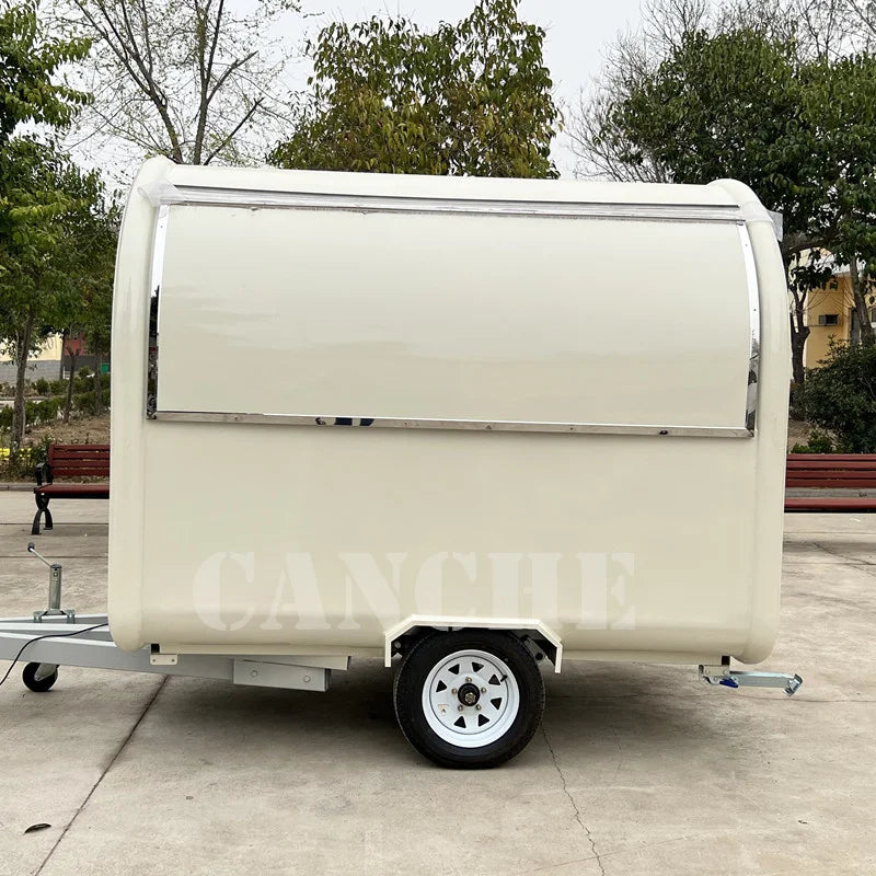 Street Sale use BBQ Food trailer Factory Mobile Pizza Food Truck stainless steel Outdoor Mobile Food Trailer