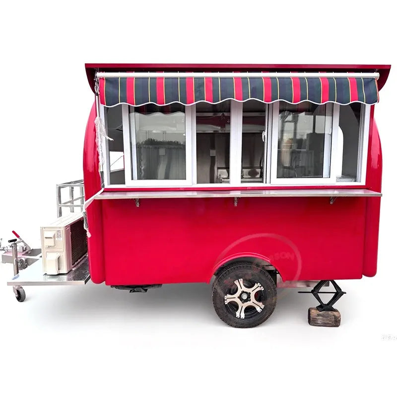 Fully Equipped Ice Cream Food Truck with Full Kitchen Trailer, Fast Food Trailer, Mobile Street Food Cart